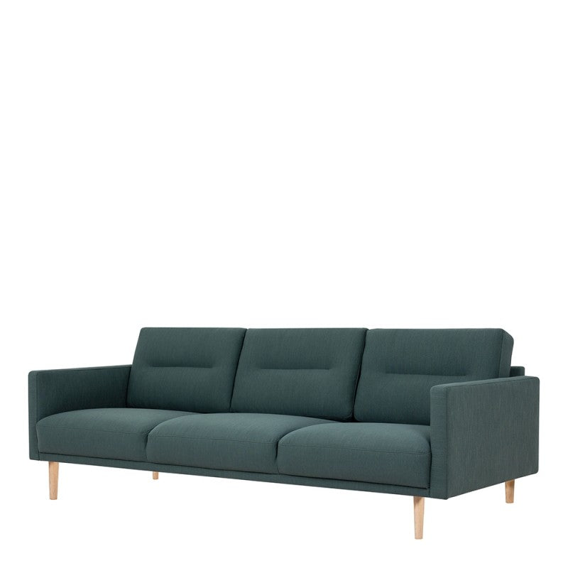 Larvik 3 Seater Sofa - Soul Dark Green, Oak Legs