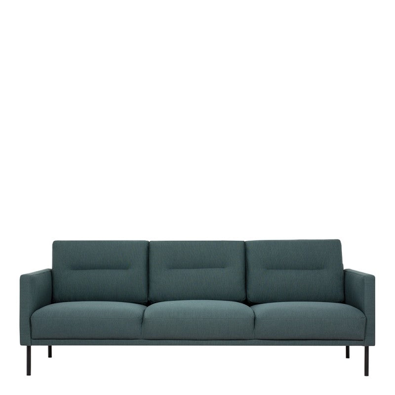 Larvik 3 Seater Sofa - Soul Dark Green, Black Legs