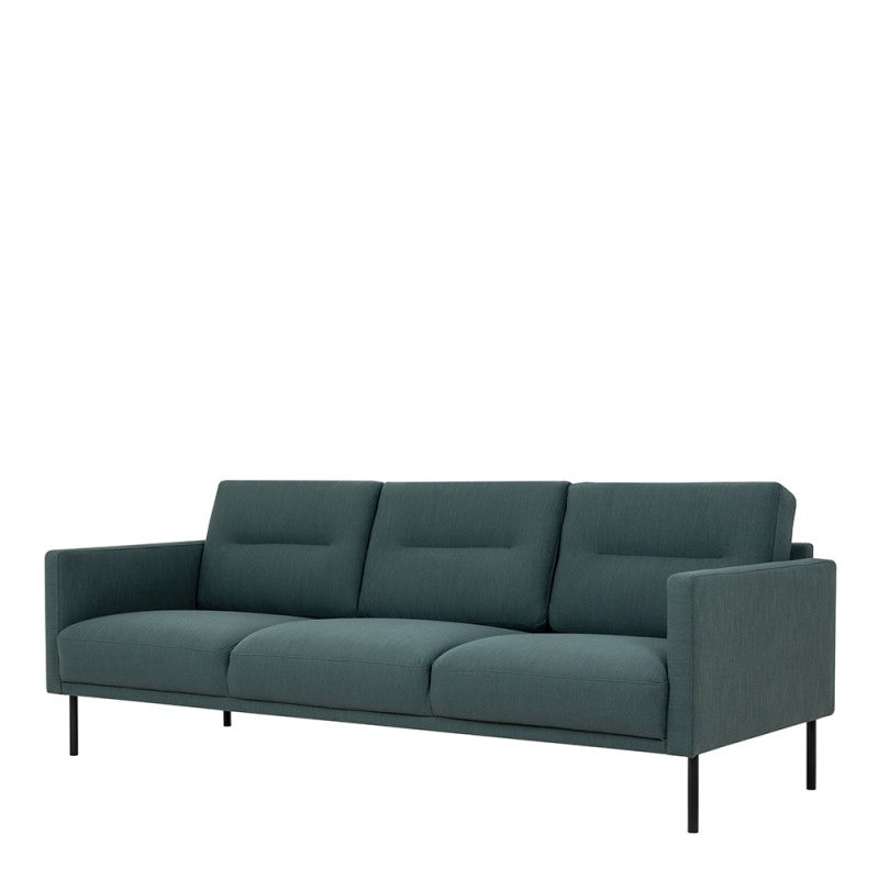 Larvik 3 Seater Sofa - Soul Dark Green, Black Legs