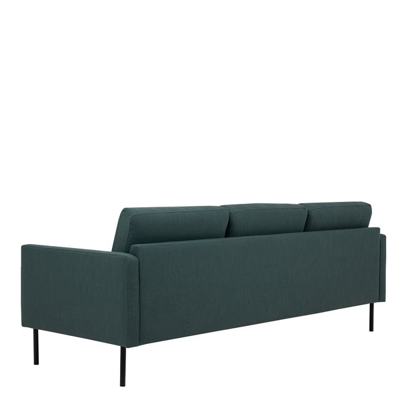 Larvik 3 Seater Sofa - Soul Dark Green, Black Legs