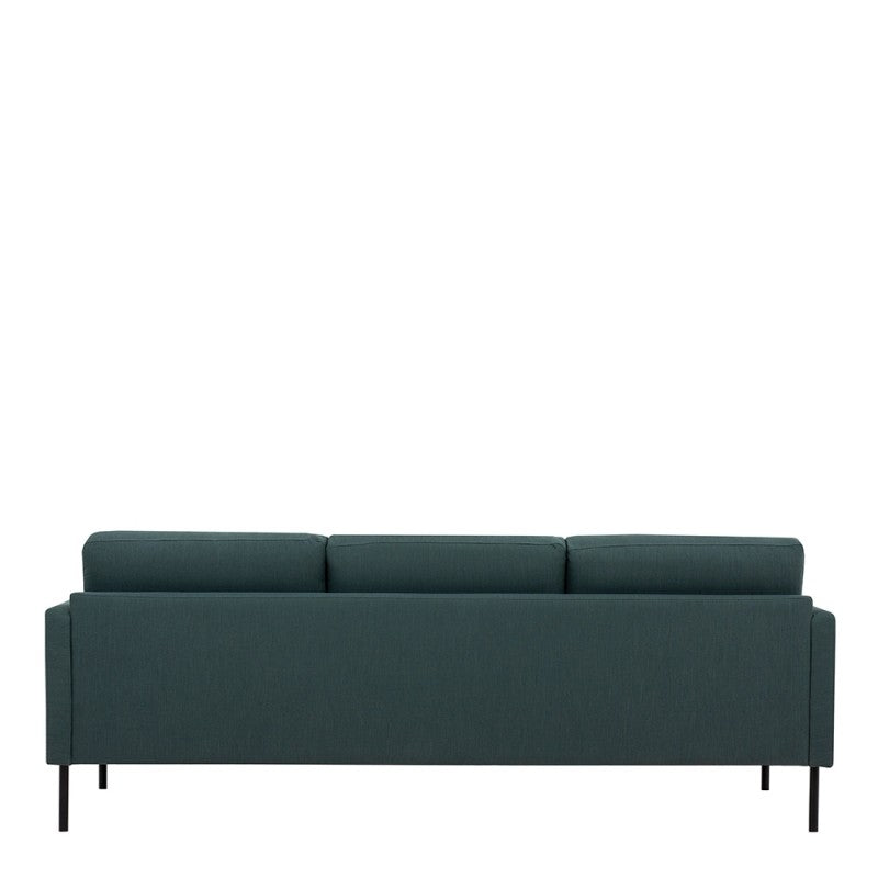 Larvik 3 Seater Sofa - Soul Dark Green, Black Legs