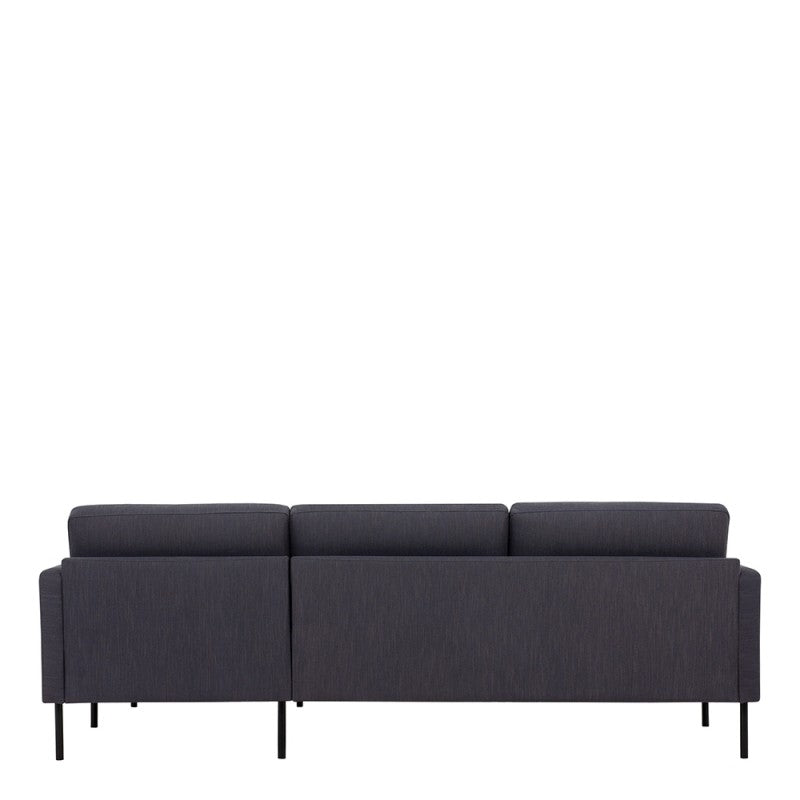 Larvik Chaiselongue Sofa - Soul Anthracite (RH), Black Legs