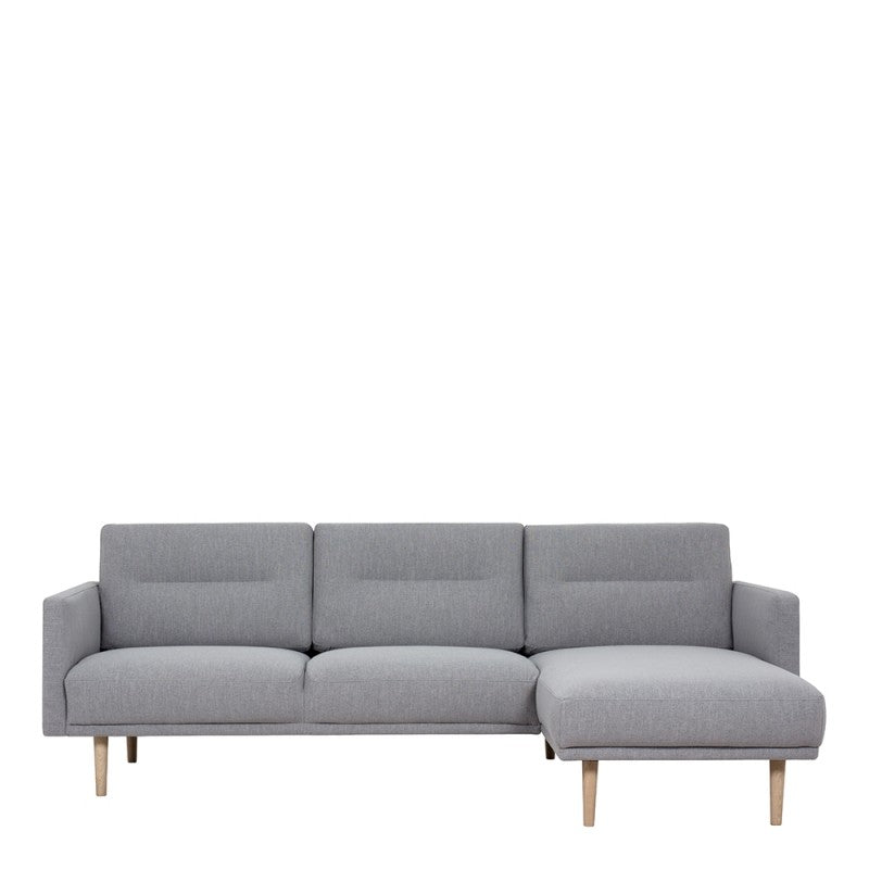 Larvik Chaiselongue Sofa - Soul Grey (RH), Oak Legs