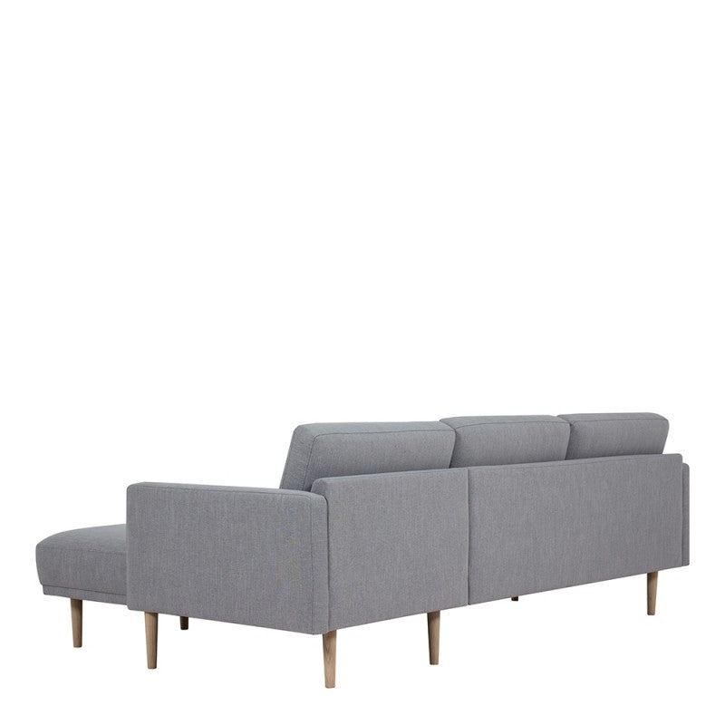 Larvik Chaiselongue Sofa - Soul Grey (RH), Oak Legs