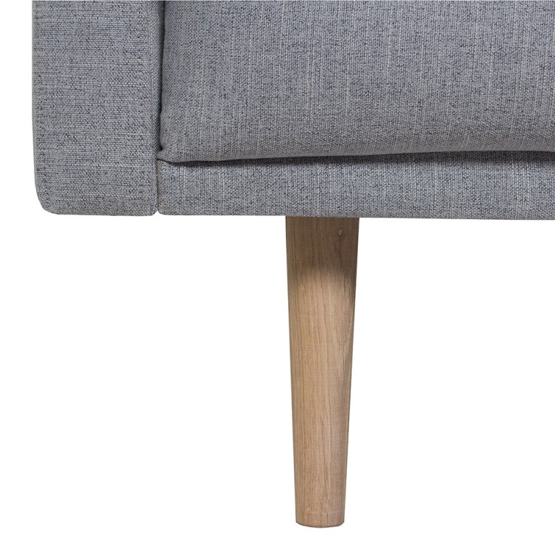 Larvik Chaiselongue Sofa - Soul Grey (RH), Oak Legs