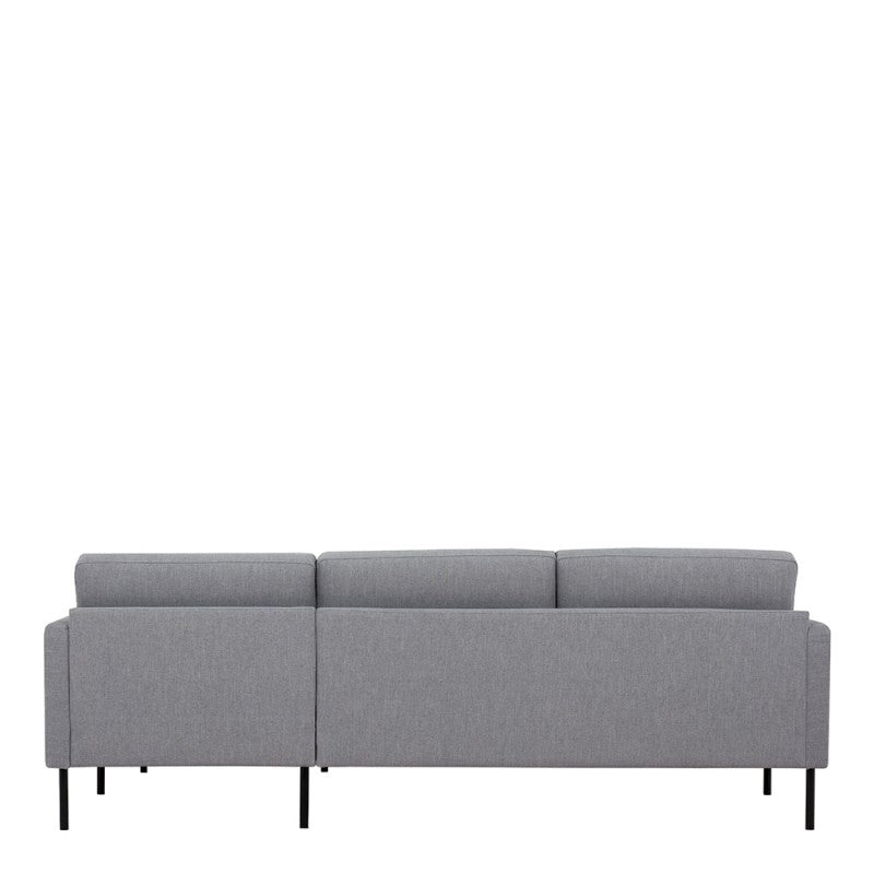 Larvik Chaiselongue Sofa - Soul Grey (RH), Black Legs