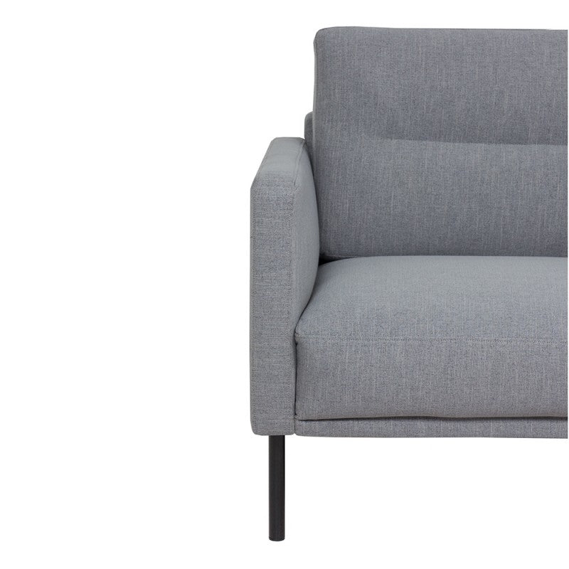 Larvik Chaiselongue Sofa - Soul Grey (RH), Black Legs