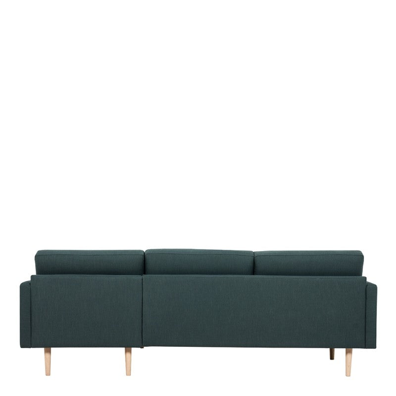 Larvik Chaiselongue Sofa - Soul Dark Green (RH)/, Oak Legs