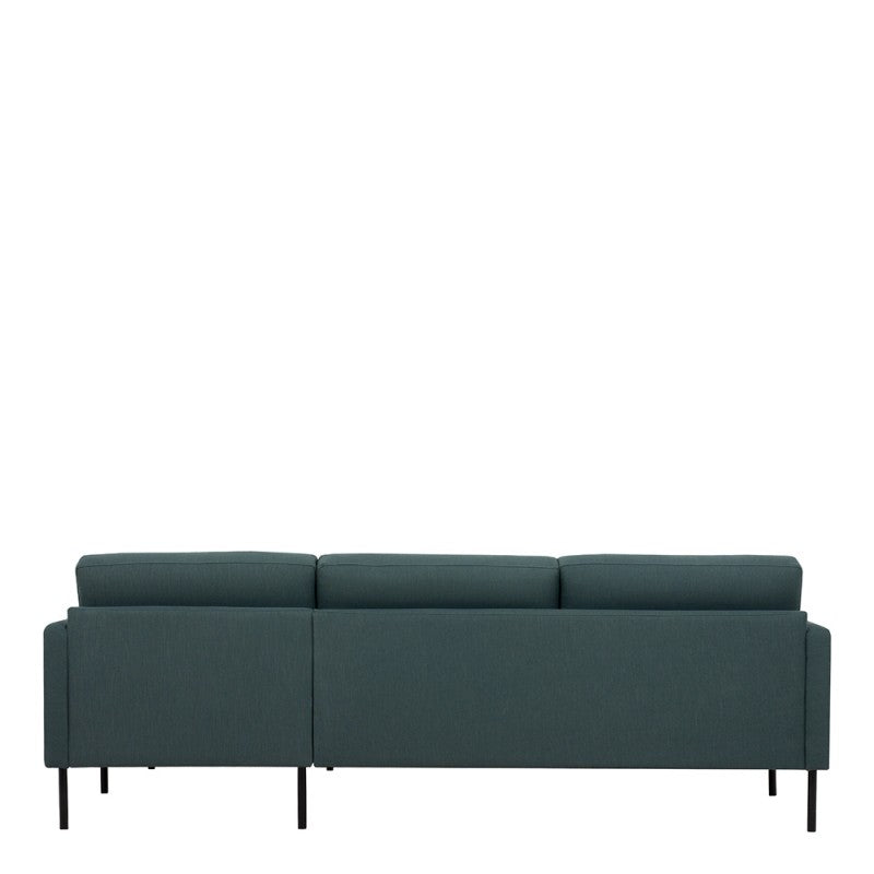 Larvik Chaiselongue Sofa - Soul 383 Dark Green (RH), Black Legs