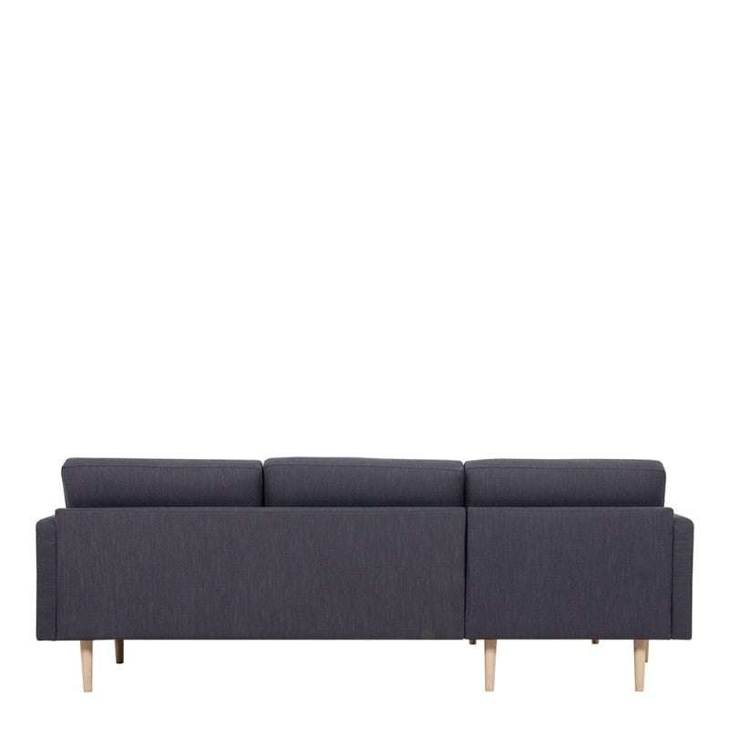 Larvik Chaiselongue Sofa - Soul Anthracite (LH), Oak Legs