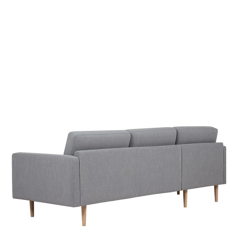 Larvik Chaiselongue Sofa - Soul Gray (LH), Oak Legs