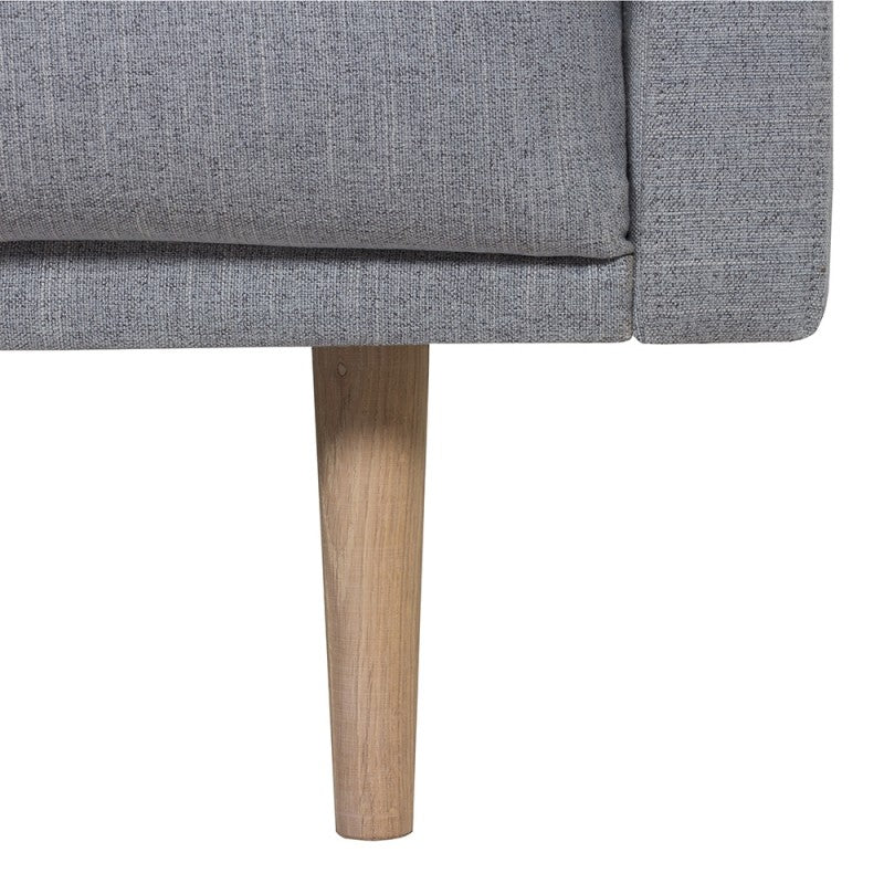 Larvik Chaiselongue Sofa - Soul Gray (LH), Oak Legs