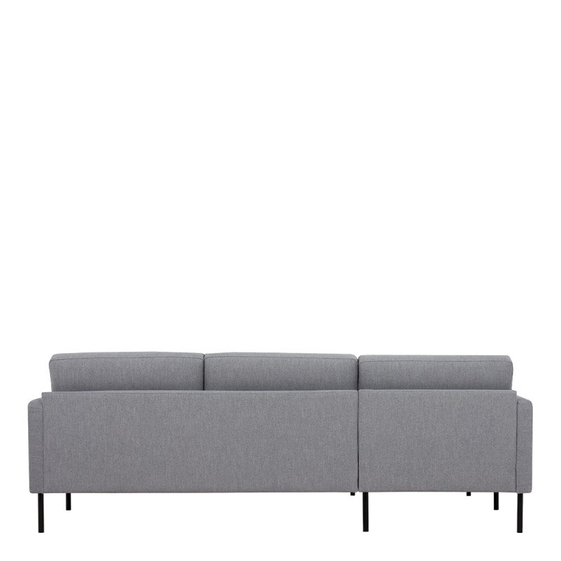 Larvik Chaiselongue Sofa - Soul Grey (LH), Black Legs