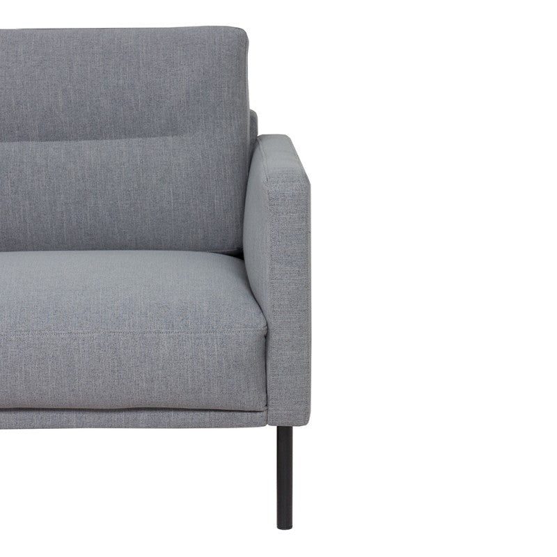 Larvik Chaiselongue Sofa - Soul Grey (LH), Black Legs