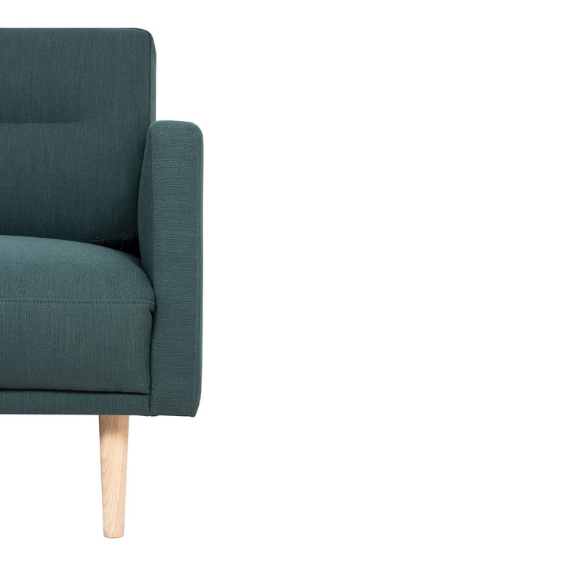 Larvik Chaiselongue Sofa - Soul Dark Green (LH), Oak Legs