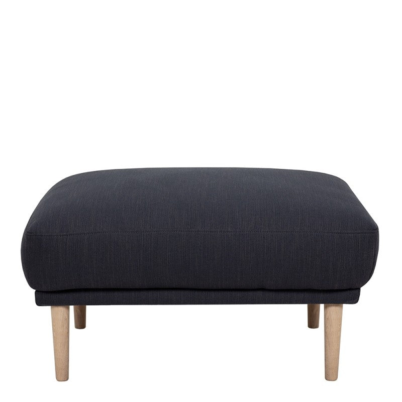 Larvik Footstool - Soul Anthracite, Oak Legs
