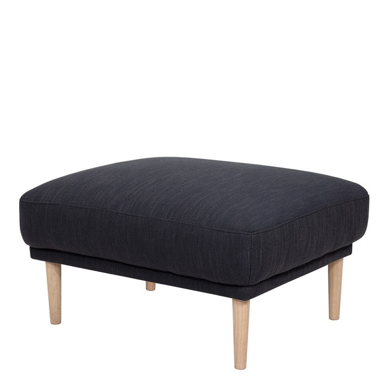 Larvik Footstool - Soul Anthracite, Oak Legs