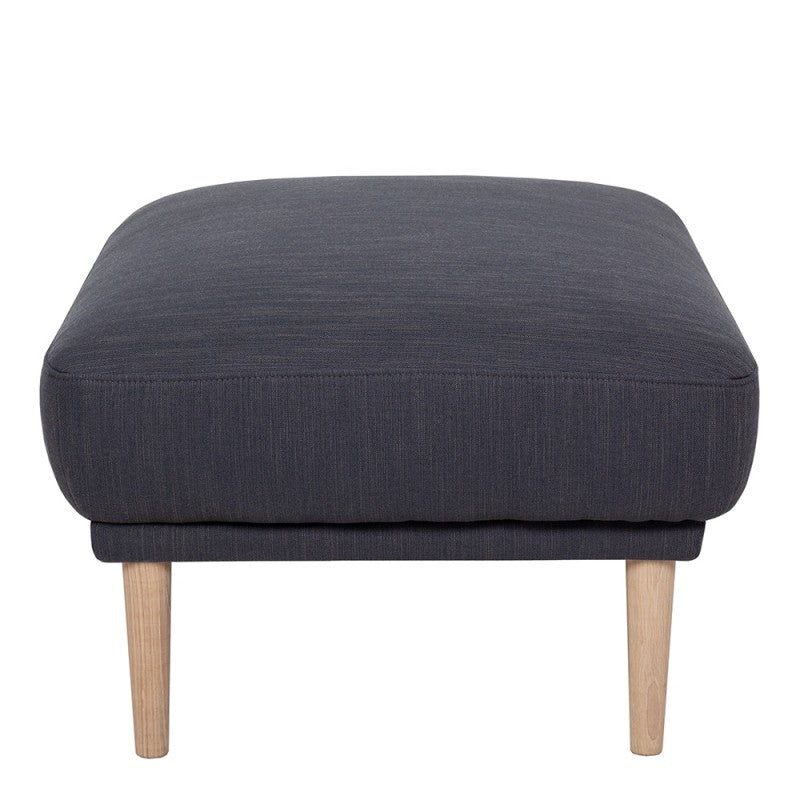Larvik Footstool - Soul Anthracite, Oak Legs