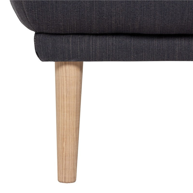 Larvik Footstool - Soul Anthracite, Oak Legs