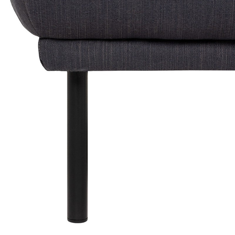 Larvik Footstool - Soul Anthracite, Black Legs