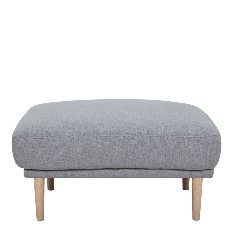 Larvik Footstool - Soul Grey, Oak Legs