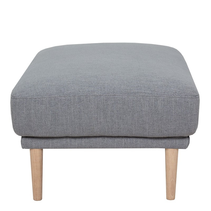 Larvik Footstool - Soul Grey, Oak Legs