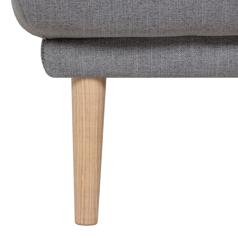 Larvik Footstool - Soul Grey, Oak Legs