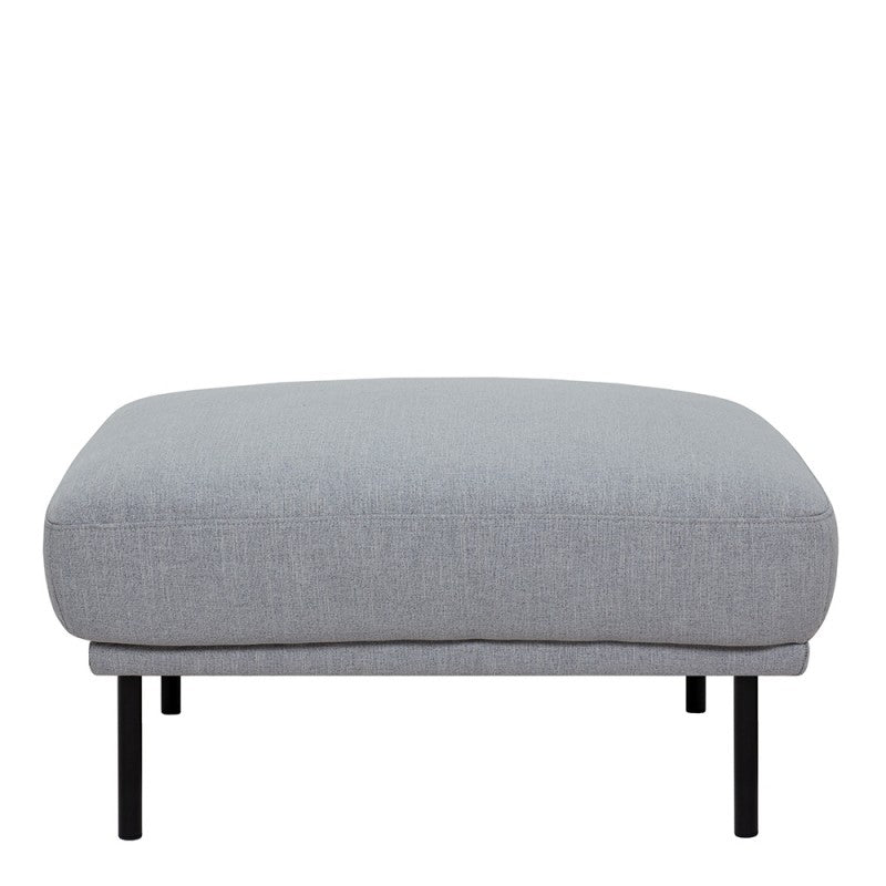 Larvik Footstool - Soul Grey, Black Legs