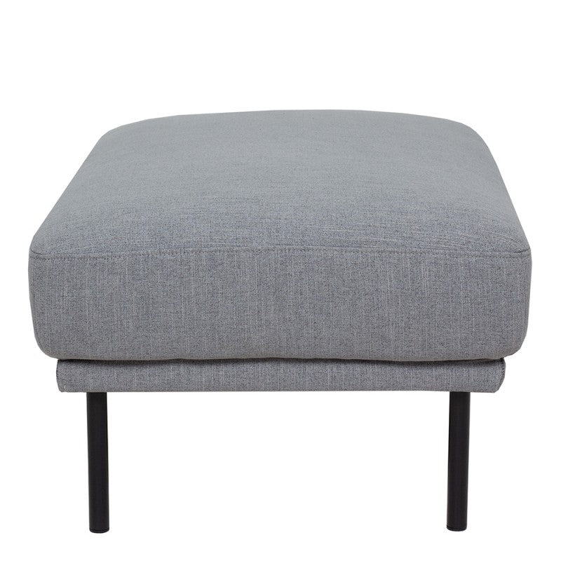 Larvik Footstool - Soul Grey, Black Legs