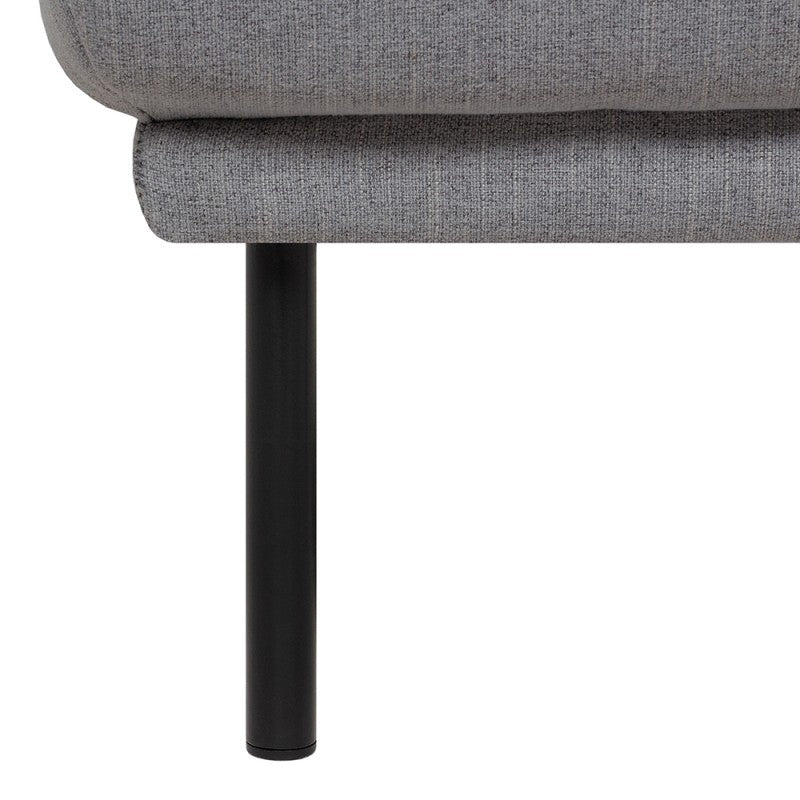 Larvik Footstool - Soul Grey, Black Legs