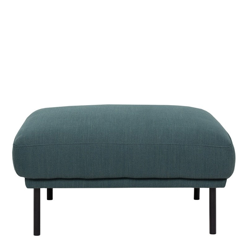 Larvik Footstool - Soul Dark Green, Black Legs