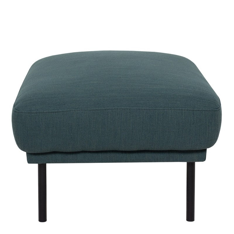 Larvik Footstool - Soul Dark Green, Black Legs