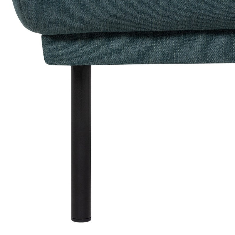 Larvik Footstool - Soul Dark Green, Black Legs