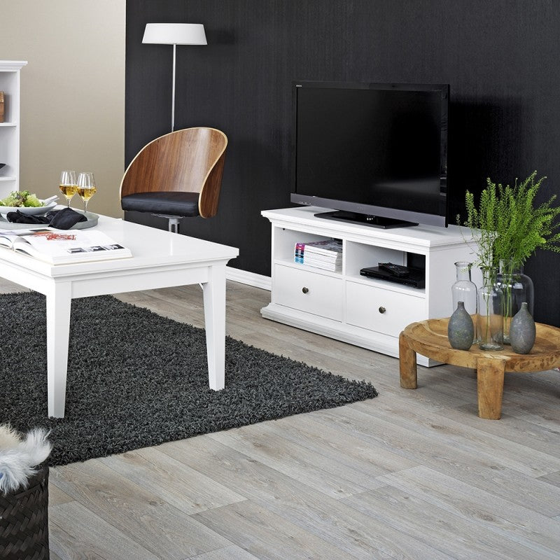 Paris TV Unit - 2 Doors 2 Drawers in White