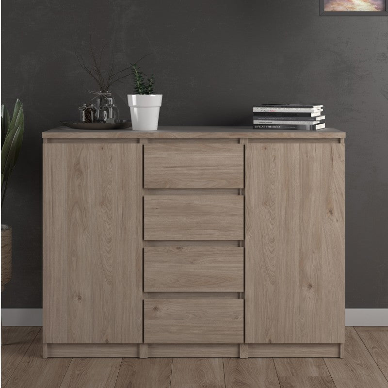Naia Sideboard - 4 Drawers 2 Doors in Jackson Hickory