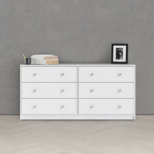 May Double dresser 6 drawers in White