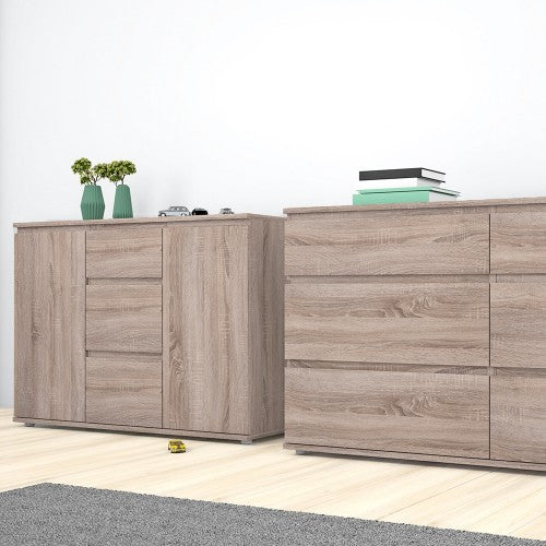 Nova Sideboard - 3 Drawers 2 Doors in Truffle