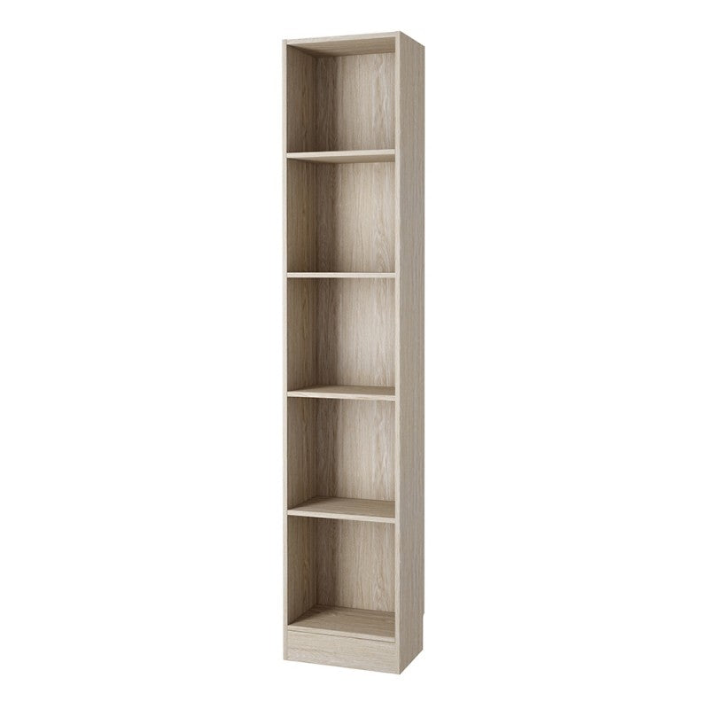 Basic Tall Narrow Bookcase (4 Shelves) in Oak