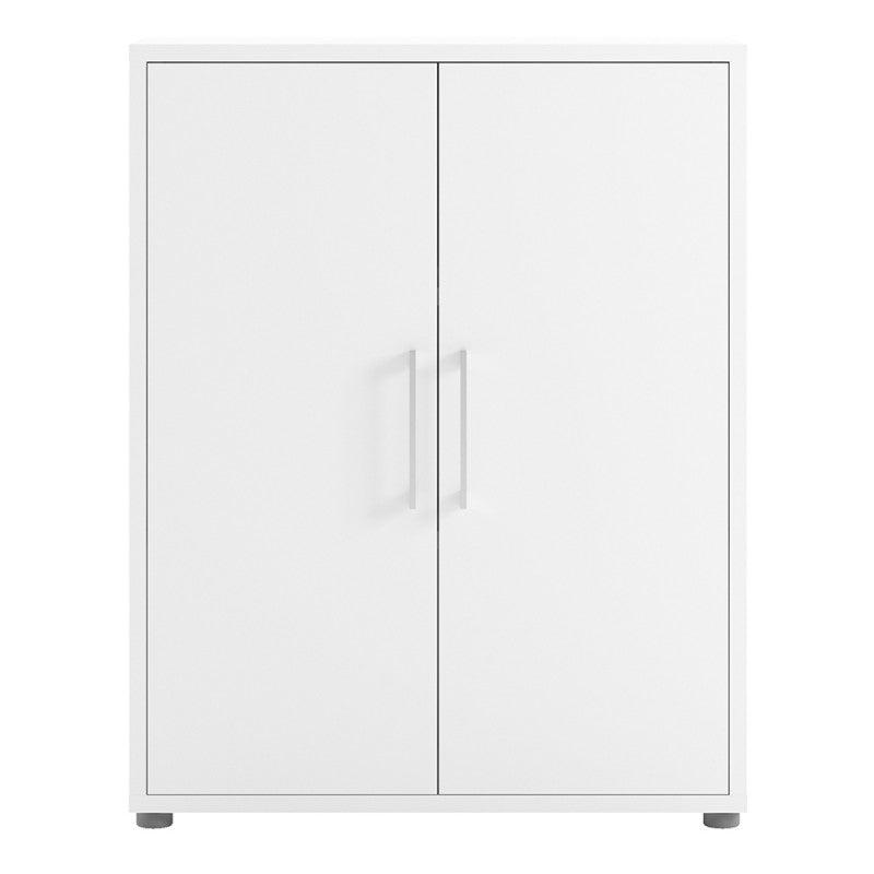 Prima Bookcase 2 Shelves with 2 Doors in White