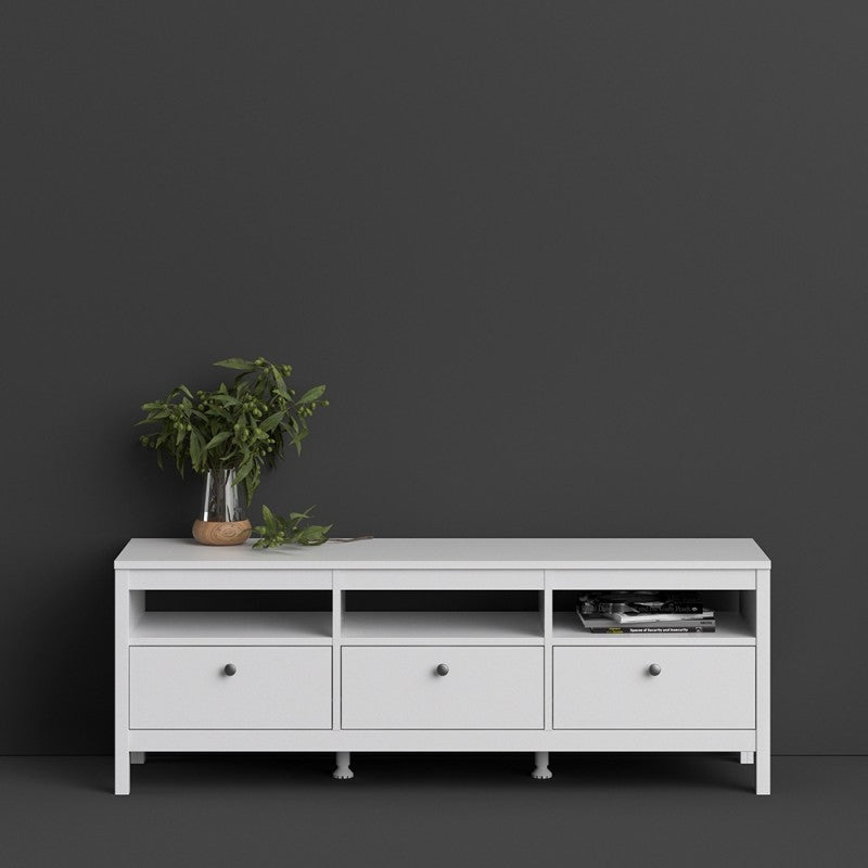 Madrid Tv-unit 3 drawers in White