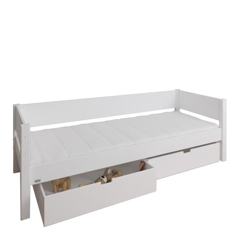 Manis-h White Day Bed with 2 drawers in Snow White