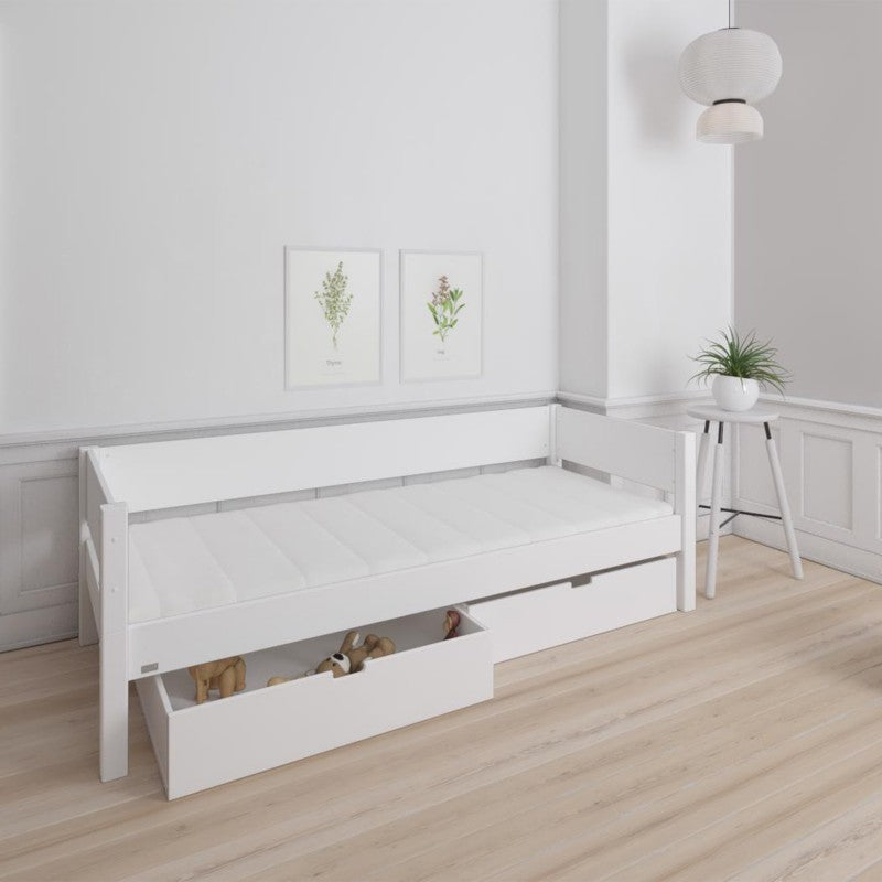 Manis-h White Day Bed with 2 drawers in Snow White
