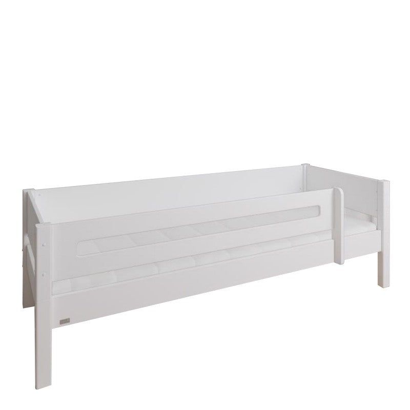 Manis-h White Day Bed with Safety Rail in Snow White