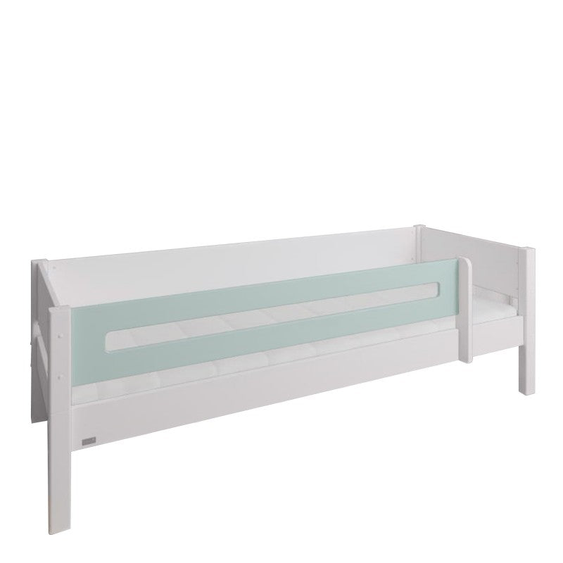 Manis-h White Day Bed with Safety Rail in Azur Mint