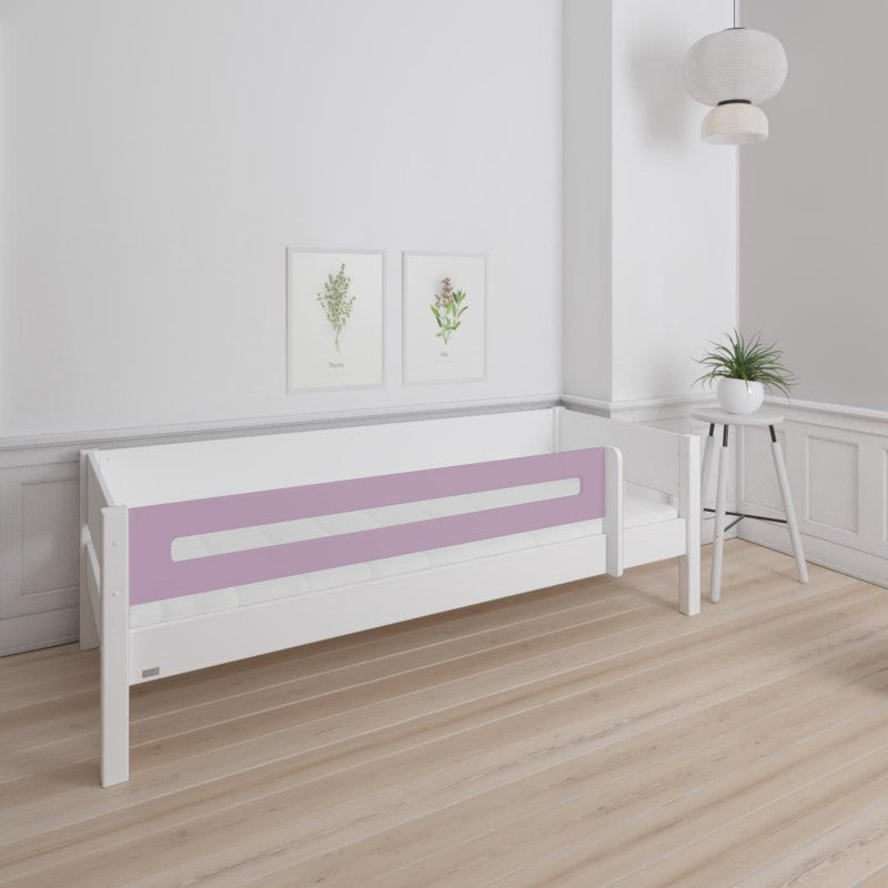 Manis-h White Day Bed with Safety Rail in Dusty Rose