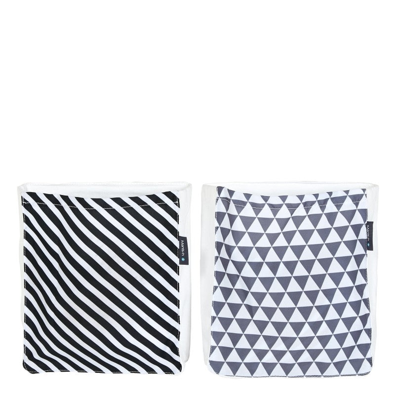 Manis-h 2 Bed Pockets in a Stripe and Triangle Design