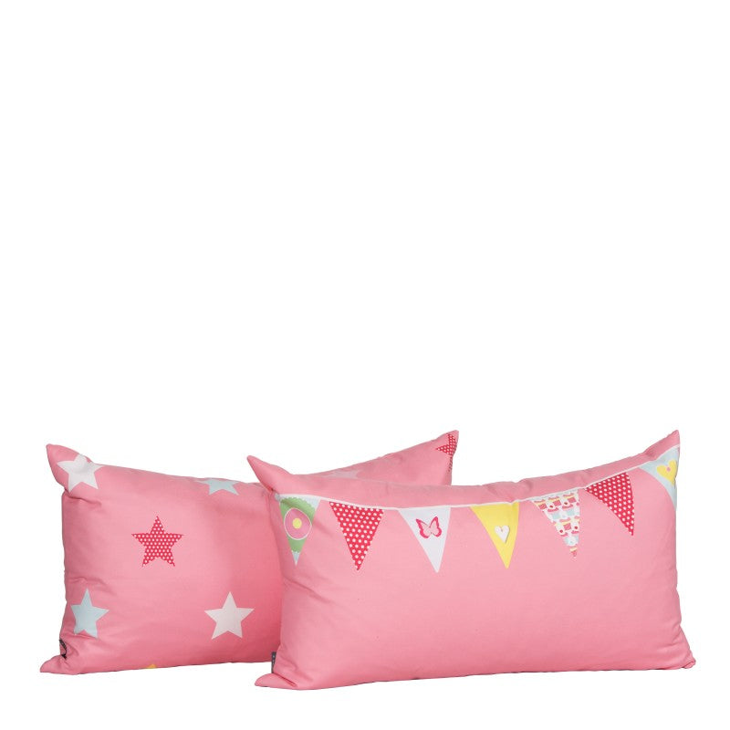 Manis-h Set of 2 Cushion Covers in a Bunting & Star Design