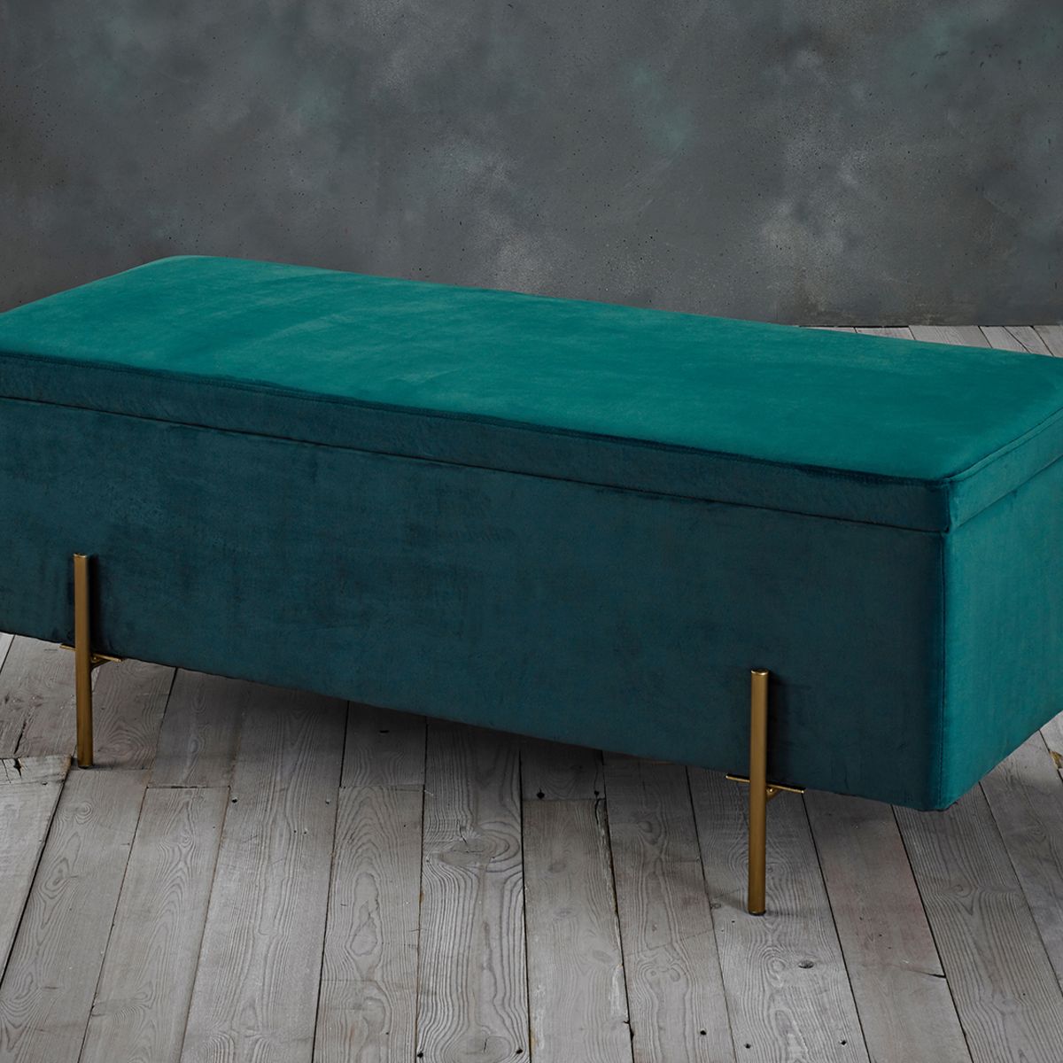 Lola Storage Ottoman Teal