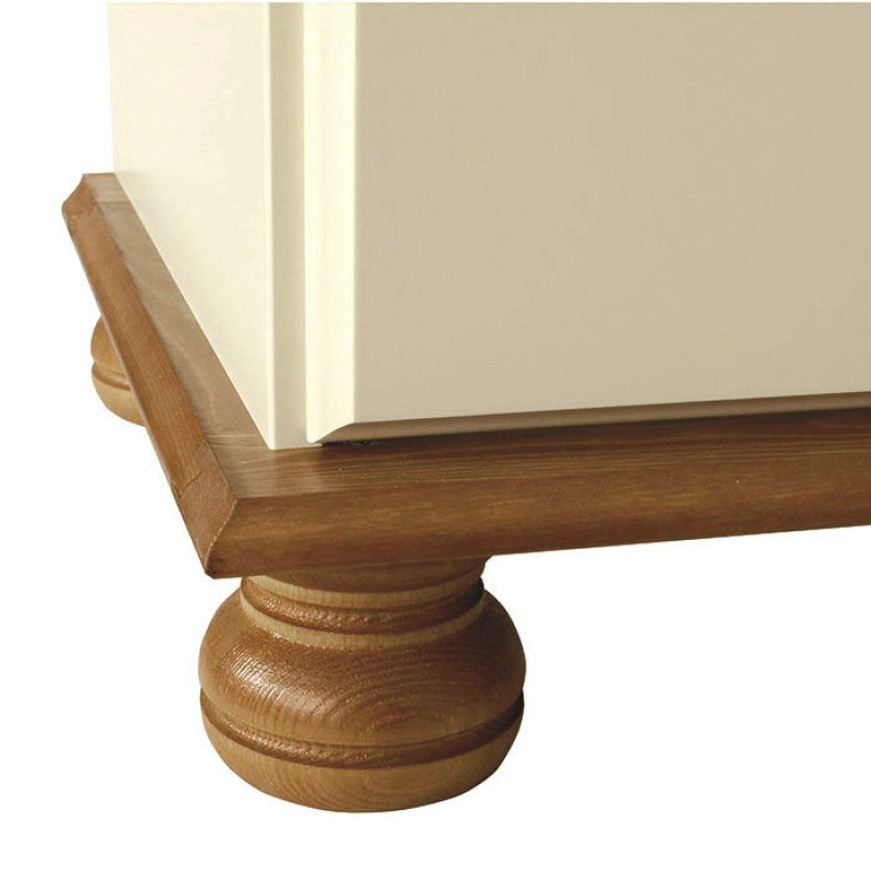 Copenhagen 3 Door 4 Drawer Wardrobe in Cream/Pine